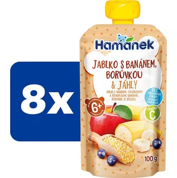 Hamánek Jablko s banánem, borůvkou a jáhly - 8 x 100 g