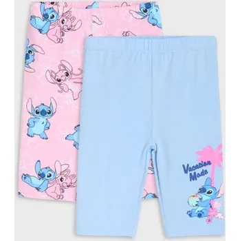 Dívčí kalhoty Sinsay - Sada 2 legín Stitch - modrá - 9546C-05X - 9546C-05X-86
