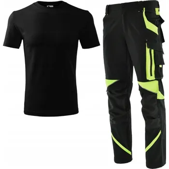 Pracovní obuv ELASTICKÉ PRACOVNÍ kalhoty OBLEČENÍ sada NEOFLEX STRETCH tričko BOZP 56