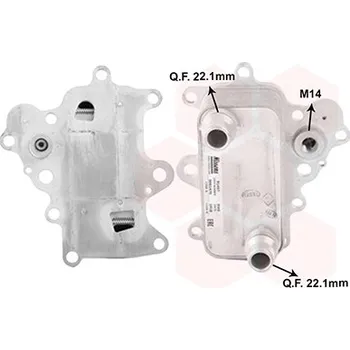 Chladič motoru Olejový chladič, motorový olej VAN WEZEL 01013701