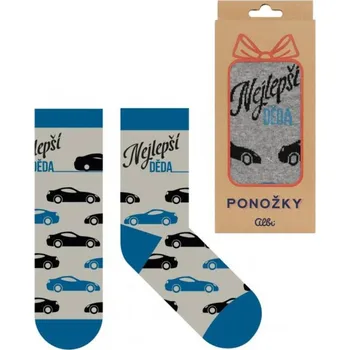 Pánské ponožky Albi Ponožky humorné Nejlepší děda 1 pár velikost 39-42 v krabičce