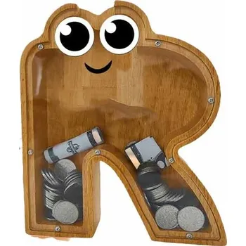 Pokladnička Pokladnička dřevěná - Písmenko R