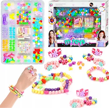 kreativní sada KREATIVNÍ SADA KORÁLKŮ PRO VÝROBU NÁRAMKŮ A BIŽUTERIE PRO DĚTI 246 ks