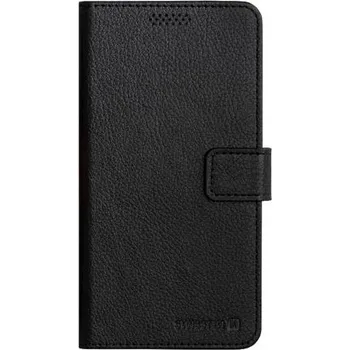 Pouzdro na mobilní telefon Swissten POUZDRO LIBRO UNI BOOK II L ČERNÁ KOŽENKA (150 X 71 MM)