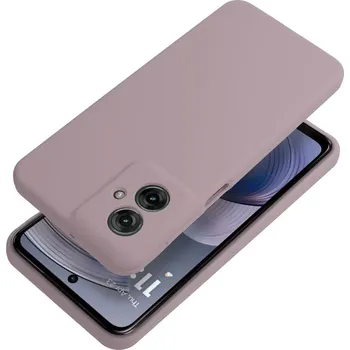 Pouzdro na mobilní telefon Silikonové pouzdro Silicone 2mm – Motorola G55 5G, pudrově růžové (Silikonové pouzdro Silicone 2mm – pudrově růžové s výstelkou z mikrofibry pro Motorola Moto G55 5G)