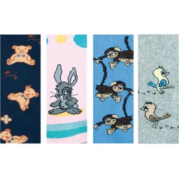 Dětské bavlněné froté punčocháčky NOVIA Velikost: 80-86, Barva: vanilka, Vzor: KRÁLÍČEK Velikost: 92-98, Barava: šedá, Vzor: KRÁLÍČEK