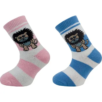 Dětské ponožky NOVIA | froté Lvíček - balení 1 pár Velikost: 20-21 ( 30-32 ), Barava: modrá