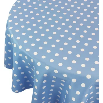 ubrus Ubrus Odolný vůči skvrnám Puntíky Modrý Kruh prům. 120 cm