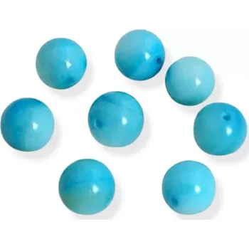 Materiál na výrobu šperku Korálek perleťová kulička modrá - 10 ks