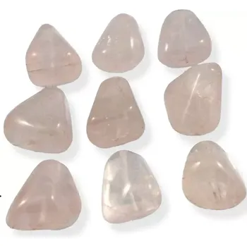 Drahý kámen Růženín tromlovaný s dírkou - č. 18