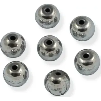 Drahý kámen Kulička hematitová stříbrná 8mm - 10 ks