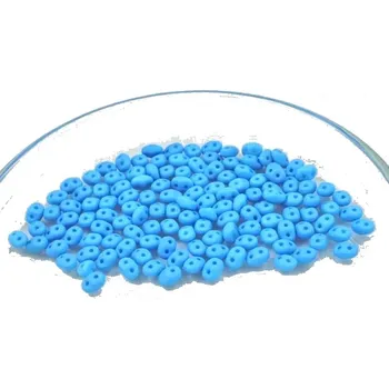 Korálek Korálky skleněné rokajl Matubo SuperDuo modrá matná - sáček