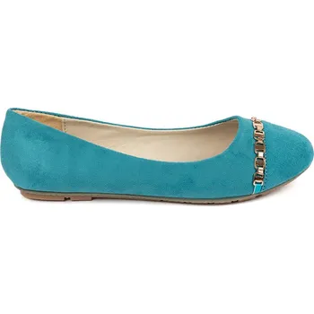 Dámské baleríny Tyrkysové dámské ploché balerínky A802L.BL Velikost: 36