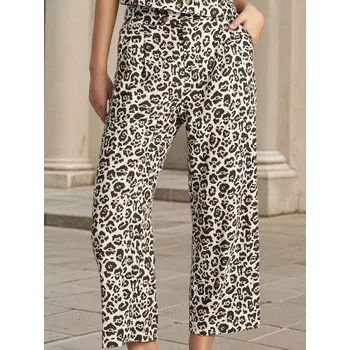Dámské kalhoty Sinsay - Kalhoty culotte s leopardím vzorem - vícebarevná - 660DA-MLC - 660DA-MLC-M