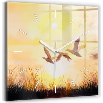 Hodiny Nástěnné hodiny Wallfluent oranžové odstíny 30 cm