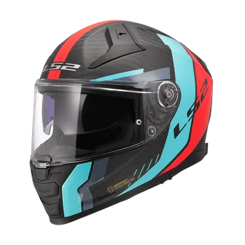 Helma na motorku LS2 FF811 VECTOR II C GRID RED CYAN-06 4XL