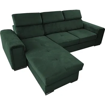 Sedací souprava Univerz. rohová rozk. sedací souprava do L s úložným prostorem SALVADA zelená