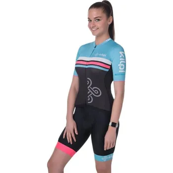 cyklistický dres Kilpi CORRIDOR-W světle modrý cyklistický dres + Kilpi MURIA-W černé cyklistické kraťasy 38 + DÁREK