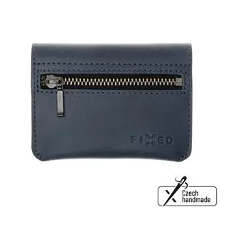 Kožená peněženka FIXED Tripple Wallet z pravé hovězí kůže, modrá