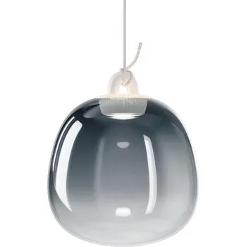 Lodes Obló small, závěs z modrého foukaného skla, 1x7W LED 2700K, Ø21,1x24,3cm