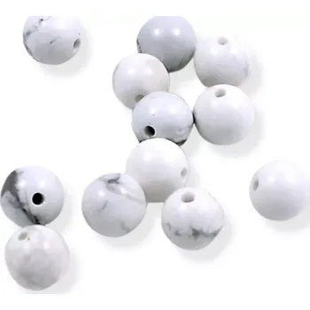Drahý kámen Kulička howlitová 6mm - 10 ks