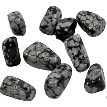 Drahý kámen Obsidián vločkový - 10 ks