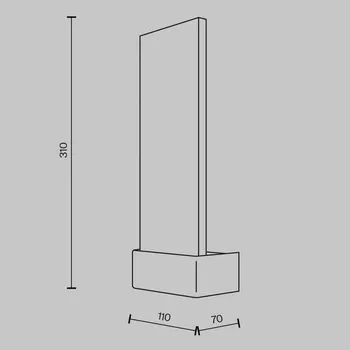 Lampička Maytoni LED nástěnné svítidlo Ornate, chrom/čirý, výška 31 cm, sklo chrom, transparentní LED 2 W celkem - Doprava zdarma