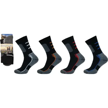 Dámské ponožky Dámské a pánské ponožky NOVIA | froté TREK 2 1220 Velikost: 24-25 ( 37-38 ), Barava: červená