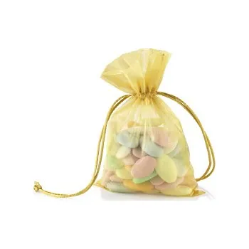 Potravinová fólie Organzové sáčky zlaté 150 x 185 mm - Balení po 1 ks