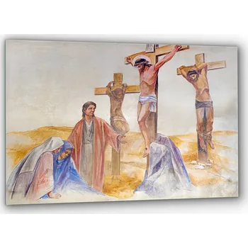 Obraz Skleněný obraz na zeď Ježíš Ukřižování Kříž