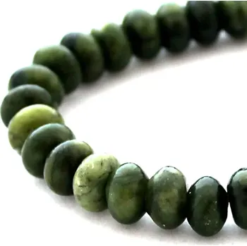 Drahý kámen Zelený serpentinit - rondelka