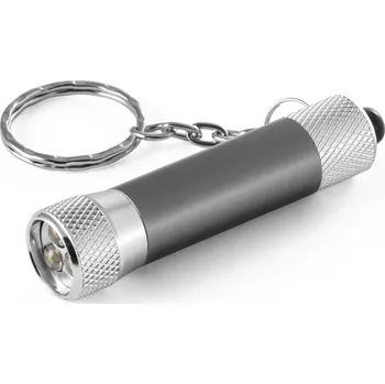 STRICKER Hliníková klíčenka se třemi LED světly LERGAN Barva: ocelově šedá