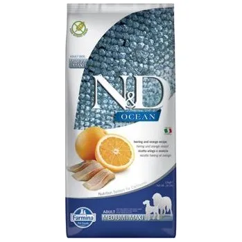 N&D OCEAN DOG Adult M/L Herring & Orange 2x12kg