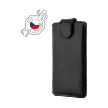 Pouzdro na mobilní telefon FIXED Kožené pouzdro Posh, velikost 5XL+, černé