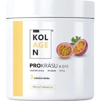 Speciální výživa MujKolagen Kolagen PROKRÁSU & Q10 Marakuja, 271 g