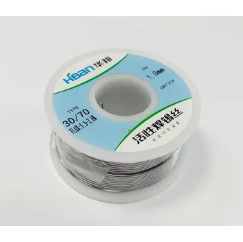 Páječka Pájka trubičková 1mm 200g 30%Sn 70%Pb+tavidlo 1,5-2,6% (Cínová pájka 1mm 200g 30%Sn 70%Pb+tavidlo 1,5-2,6%)