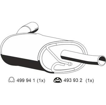 Tlumič výfuku Zadní tlumič výfuku ERNST 515085