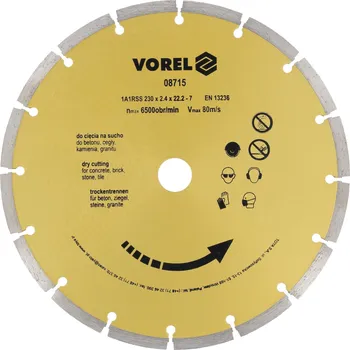 Příslušenství k brusce Diamantový kotouč 230 mm segmentový 08715 VOREL