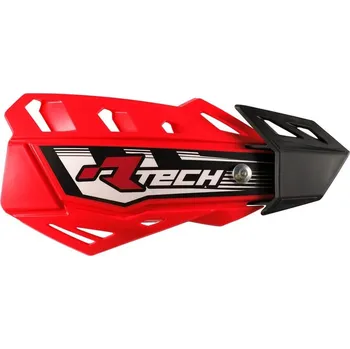Chránič ruky pro motocykl kryty páček FLX, RTECH (neon oranžové, 4 varianty v 1, vč. montážní sady)