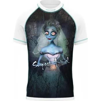 Dětské funkční triko krátký rukáv EMILY bílá Bamboo Light New - Azurová / 130