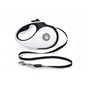 Vodítko pro psa Kiwi Walker Odolné samonavíjející vodítko Barevné kombinace: Černo-bílá, Velikost: XS