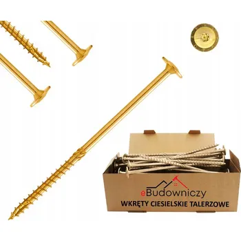 Vrut TESAŘSKÉ VRUTY DO DŘEVA 6x160 S TALÍŘOVOU HLAVOU PODLOŽKOVOU TORX 50 Ks