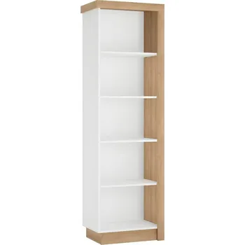 Komoda Regál LYOR01, dub riviera / bílá, levý, LEONARDO