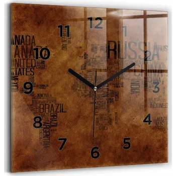 Hodiny Nástěnné hodiny Wallfluent hnědé 30 cm