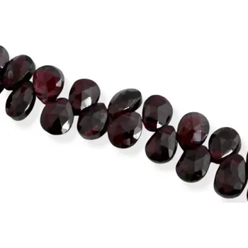 Drahý kámen Granát - facetované kapky - 1 ks