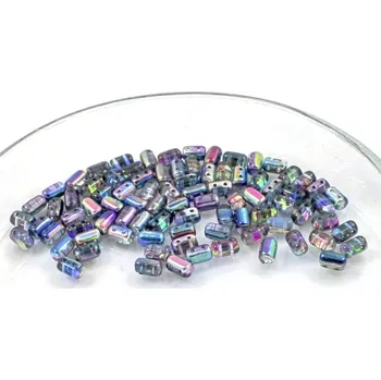 Korálek Korálky skleněné rokajl Matubo Rulla Magic modrofialová - sáček cca 10 g