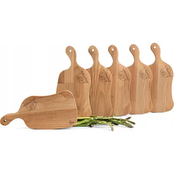 Kuchyňské prkénko Sada prkének na krájení snídaně, 6 kusů KONSIMO LIVO, bukové dřevo