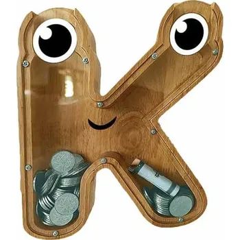 Pokladnička Pokladnička dřevěná - Písmenko K