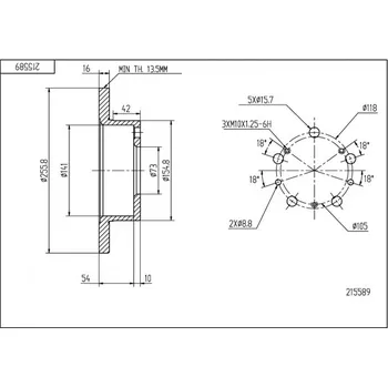 Brzdový kotouč Brzdový kotouč HART 215 589