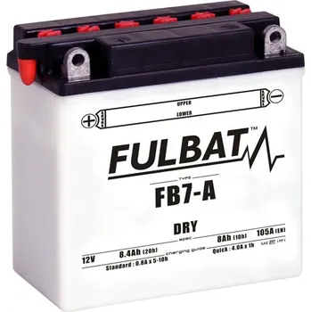 Motobaterie FULBAT baterie 12V, YB7-A, 8Ah, 124A, konvenční 135(145)x75x133 FULBAT(vč. balení elektrolytu)